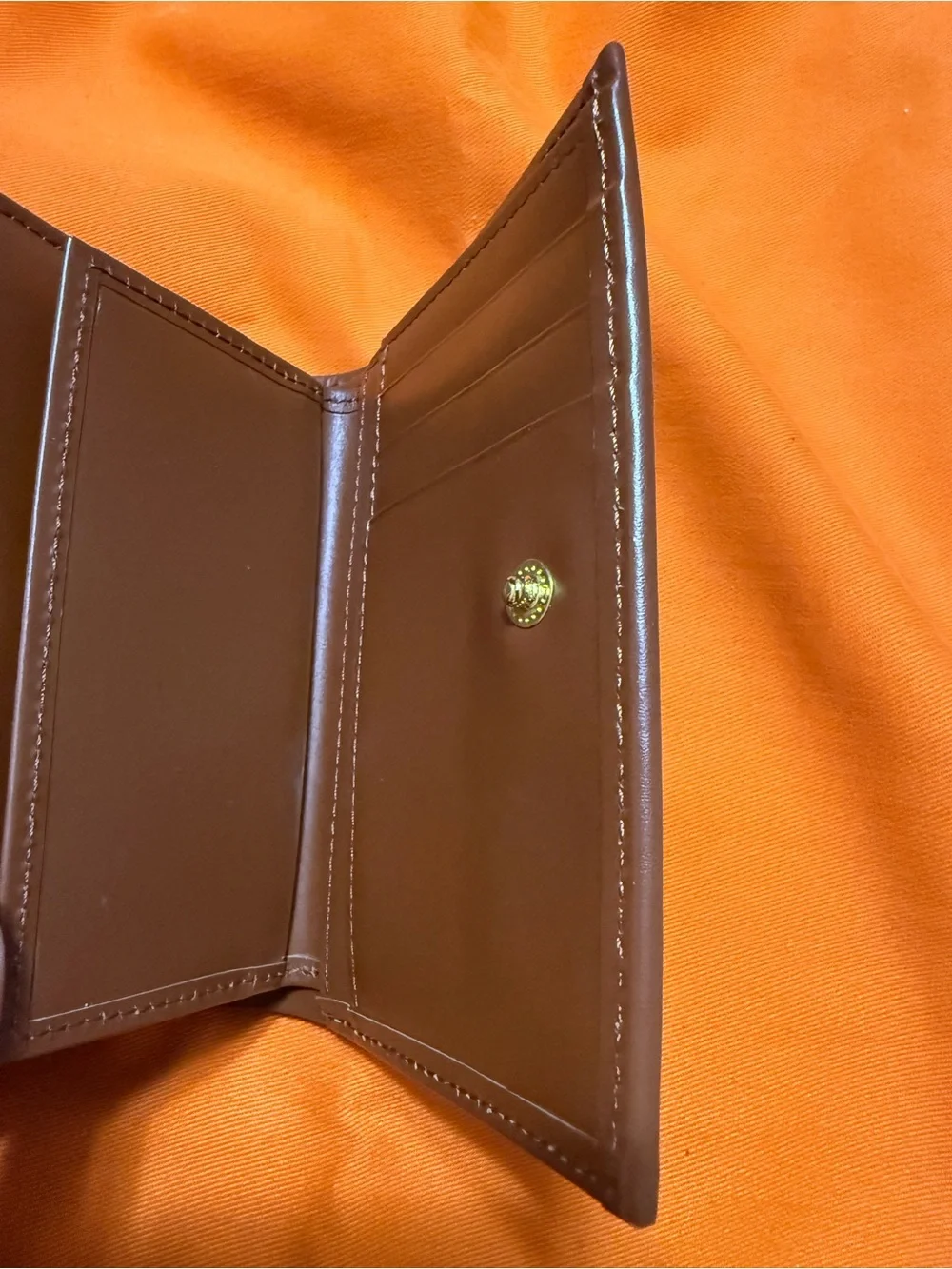 Burberry Brown Trifold Wallet includes dust bag